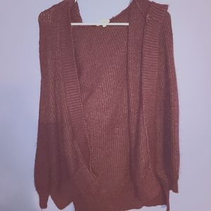 MUDD Purple Hooded Cardigan